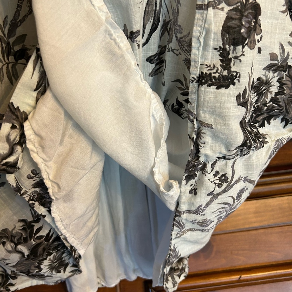 Anthropologie Lavinia Embroidered Shirtdress Black & White Toile Size 6 - Picture 11 of 14